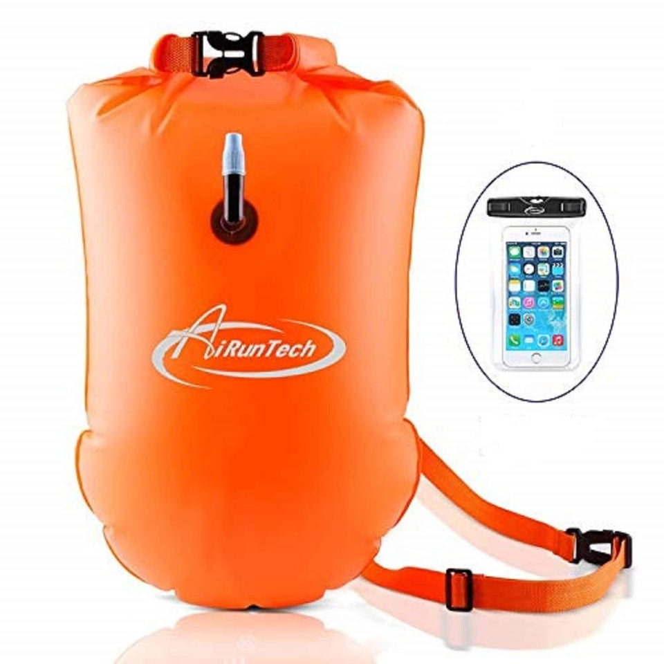 Swim Buoy, 20L Inflatable Swim Safety Float Open Water Swim Bubble