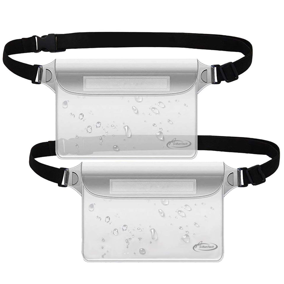 AiRunTech Waterproof Pouch with Waist Strap (2 Pack)