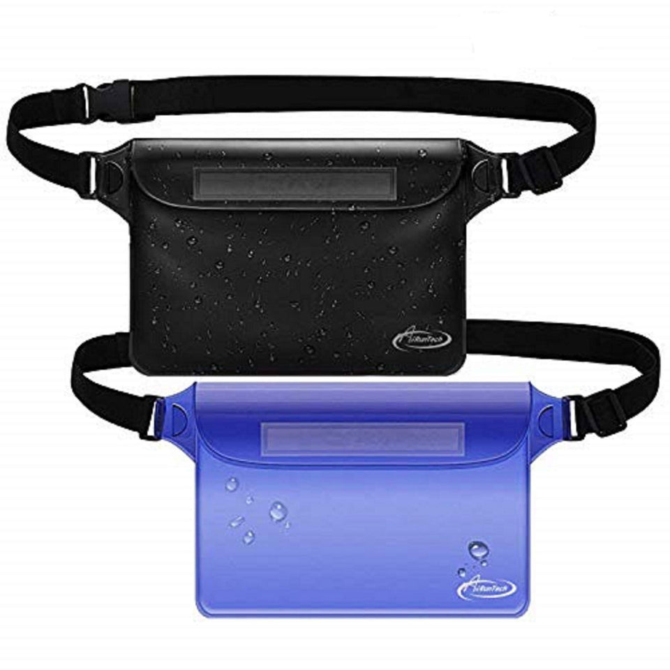 AiRunTech Waterproof Pouch with Waist Strap (2 Pack)