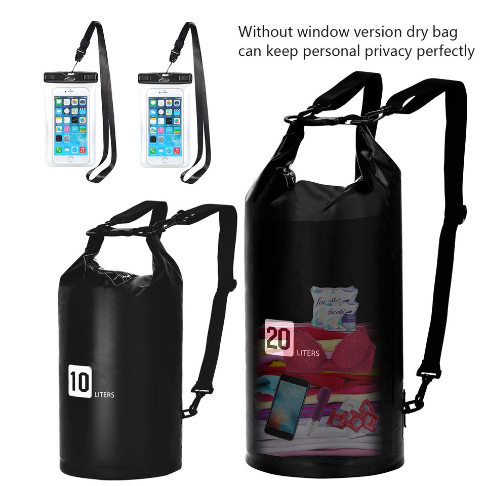 AiRunTech Waterproof Dry Bag, 10L + 20L