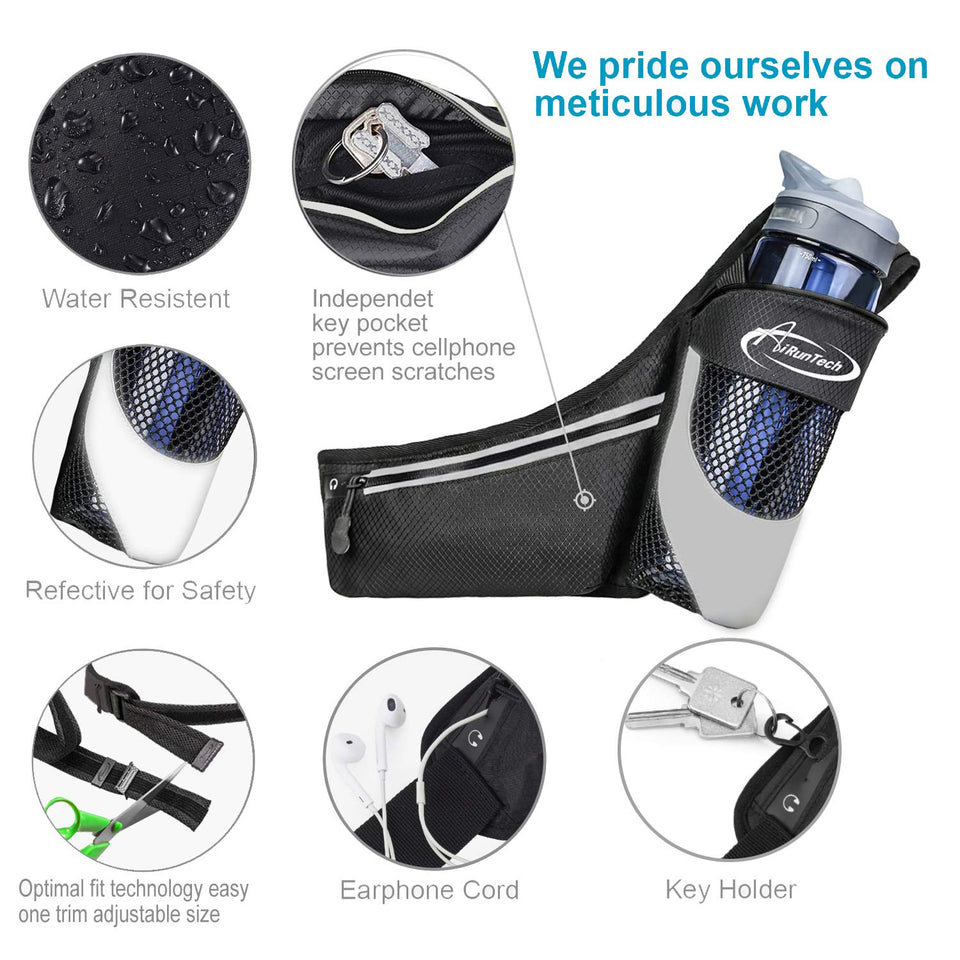 AiRunTech Upgraded No Bounce Hydration Belt