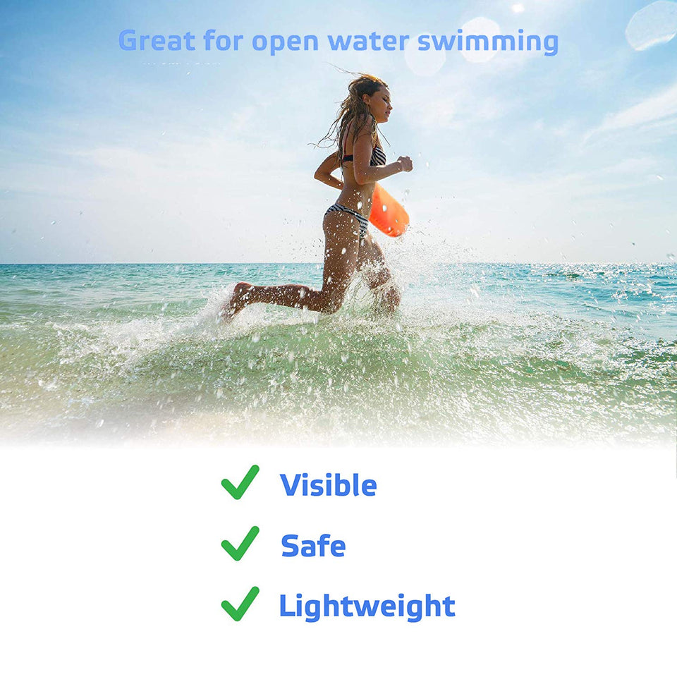 Swim Buoy, 20L Inflatable Swim Safety Float Open Water Swim Bubble –  airuntech sports