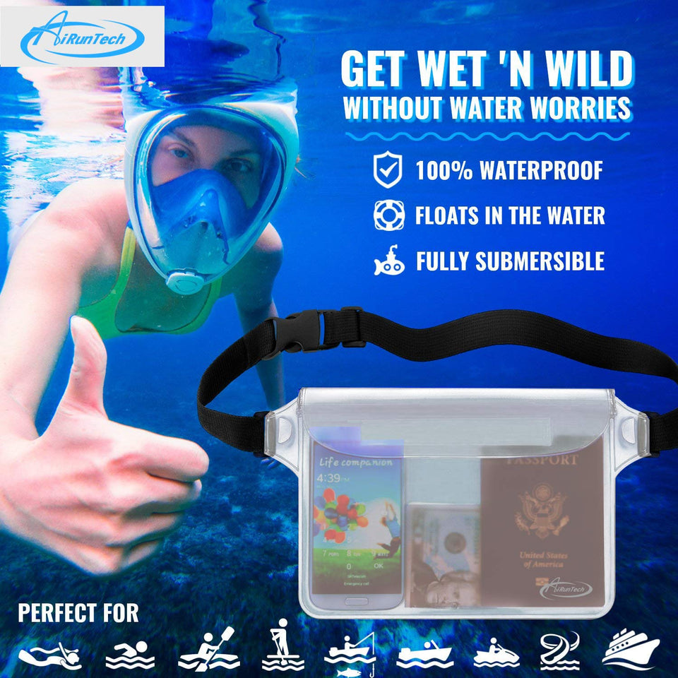 Waterproof Cell Phone Bag, 4 Pack AiRunTech Waterproof Dry Bag