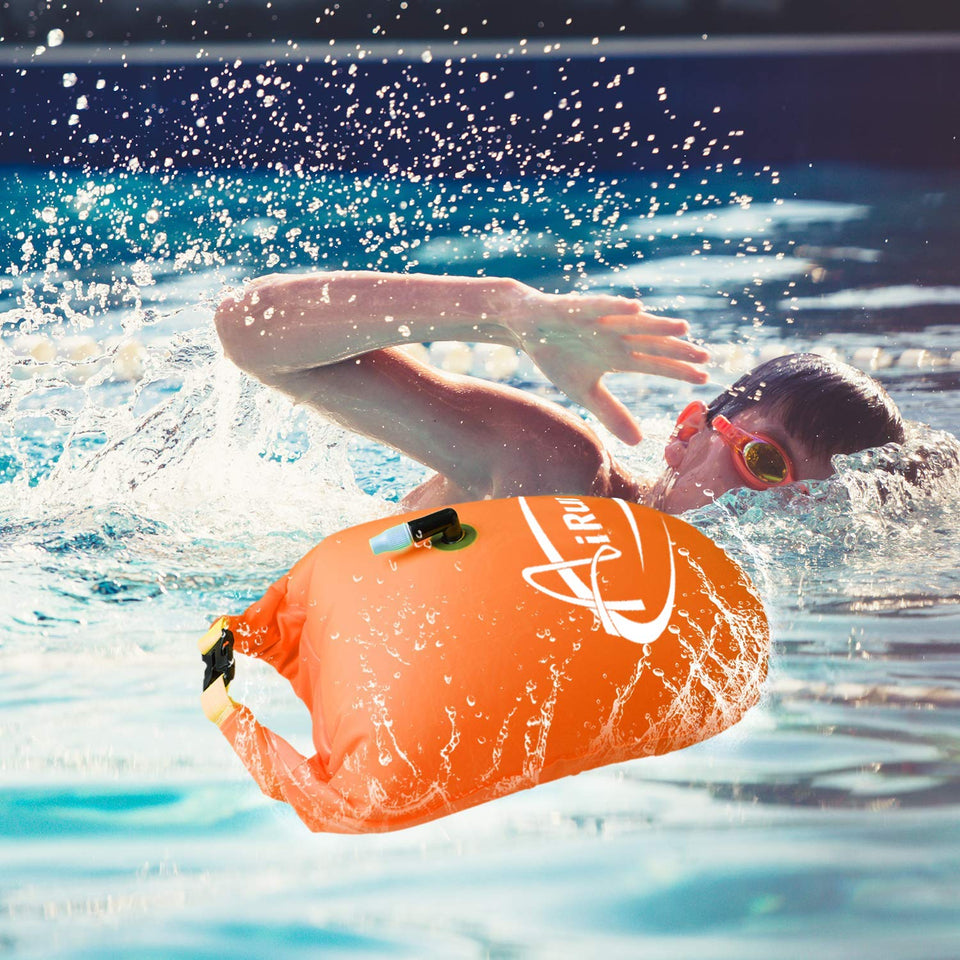 Swim Buoy, 20L Inflatable Swim Safety Float Open Water Swim Bubble –  airuntech sports